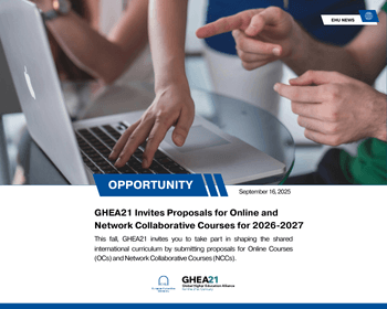 GHEA21 приглашает подавать заявки на онлайн-курсы и Network Collaborative курсы на 2026–2027 учебный год